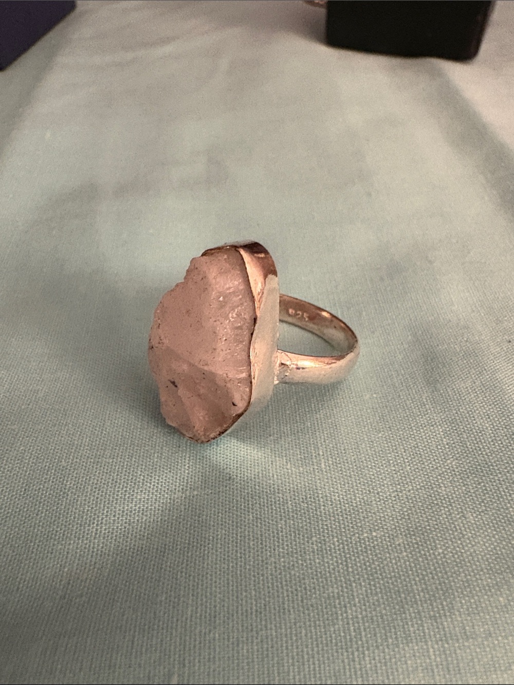 Sterling Silver iridescent Stone ring size 7.5 - Picture 3 of 5